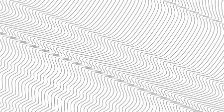 Abstract wavy background. Thin line on whiteのイラスト素材