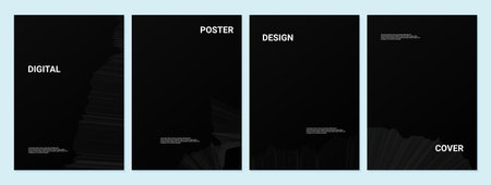 Modern abstract covers set, minimal covers design. Flyer, presentation, brochure, banner, poster designのイラスト素材
