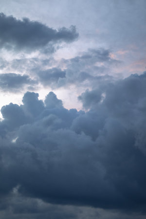 Dramatic Stormy Sky with Overcast Clouds