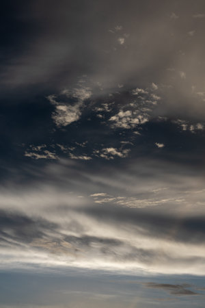 Dramatic Cloudscape with Dark and Light Cloudsの写真素材