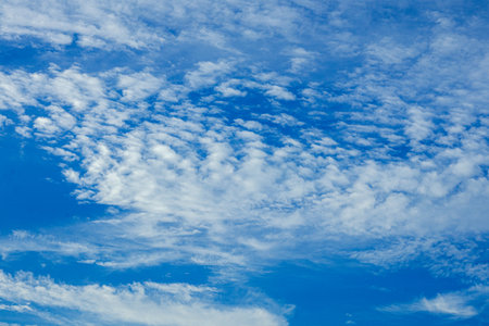 Blue Sky with Altocumulus Cloudsの写真素材