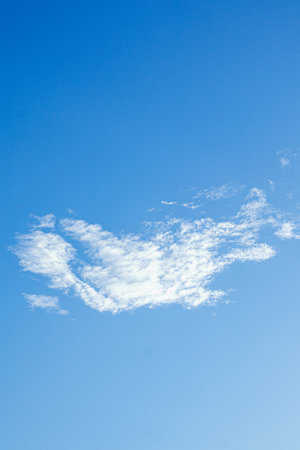White Cloud in a Blue Sky