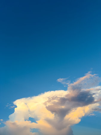 Blue Sky with Cumulus Cloudscape