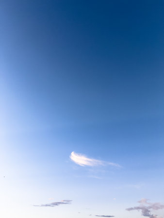 Blue Sky With Clouds at Duskの写真素材