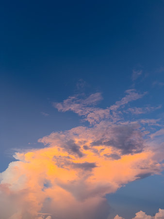 Scenic Cloudscape with Golden Light at Sunset