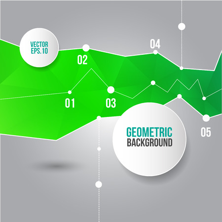 Green Geometric Background can use for Infographic banner and wallpaperのイラスト素材