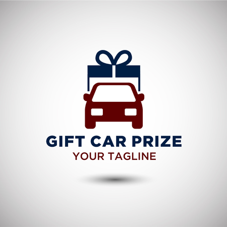 Gift Car Logo design or Vector of Car Silhouetteのイラスト素材