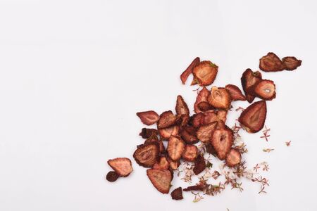 dry fruits on pink backgroundの写真素材