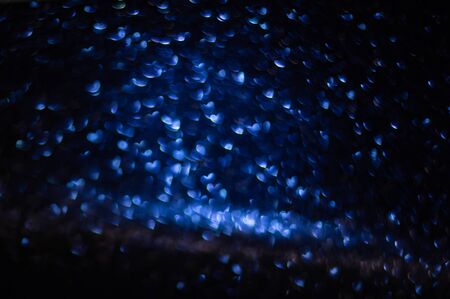 dark background with blue hearts, decoration for valentines dayの写真素材