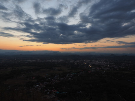 sunset city viewの写真素材