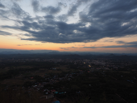 sunset city viewの写真素材