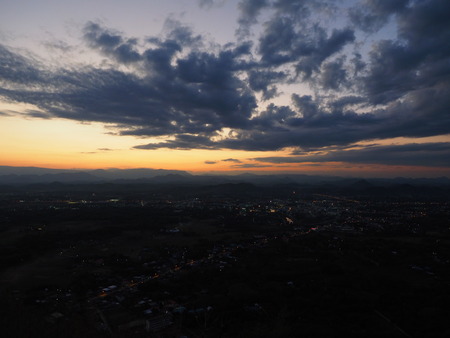 sunset city viewの写真素材