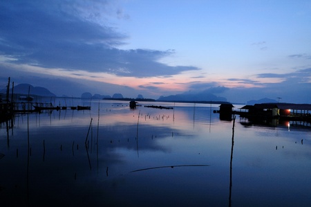 Fishermen villages at Phuket Thailandの写真素材