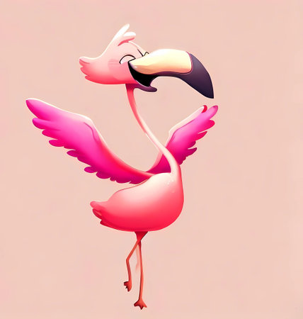 Flamingo Fantasia. generate by ai .の素材
