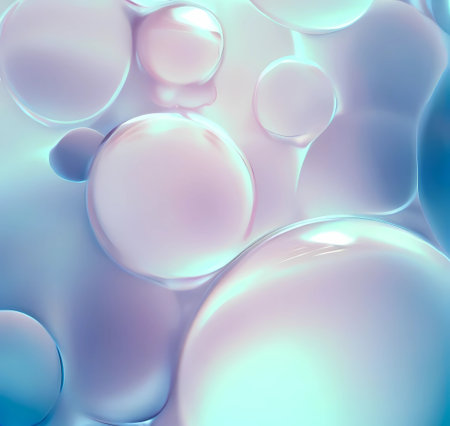 abstract background with bubbles. 3d rendering, 3d illustration.の素材