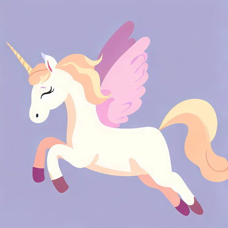 Flying unicorn , generate by aiの素材