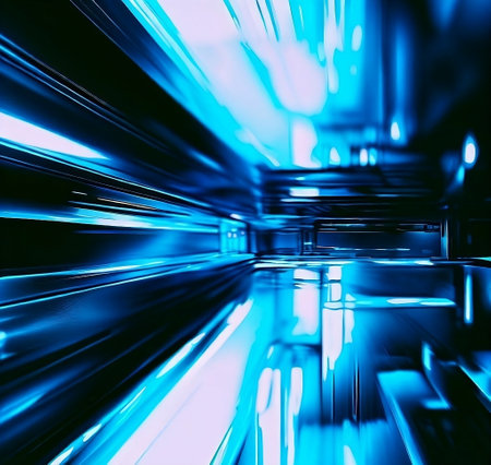 Abstrace blue cyperpunk style , generate by ai.の素材