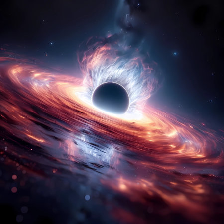 Fantasy planet in space with stars and nebula. 3D renderingの素材