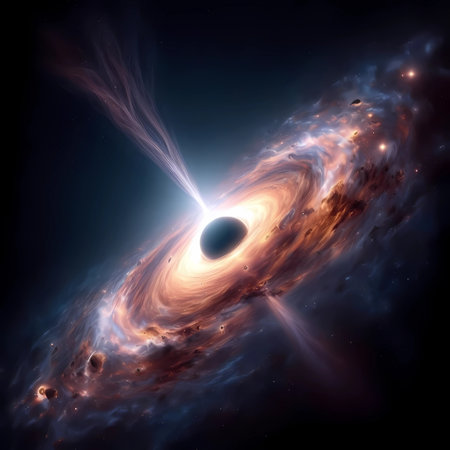 Galaxy in space, computer generated abstract background, 3D renderingの素材
