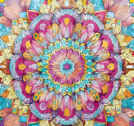 Ornament beautiful card with mandala. Geometric circle element made in vectorの素材