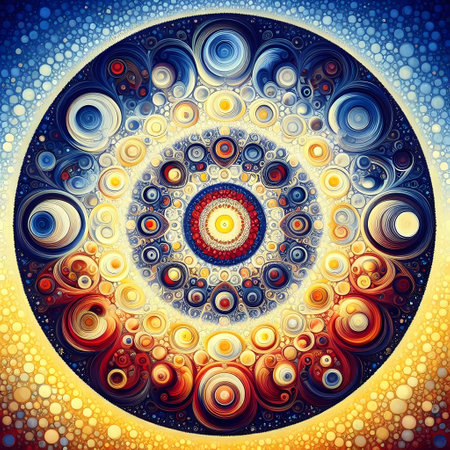 Abstract fractal. Fractal art background for creative design. Decoration for wallpaper, desktop, poster, cover booklet. Print for clothes, t-shirt. Creative illustration for designの素材