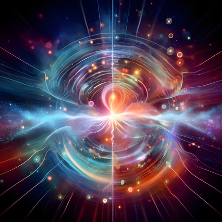 A new universe emerging from the big bang.の素材