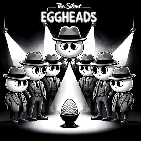 Illustration of a group of gangsters with a spotlight and easter eggの素材
