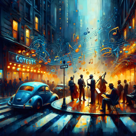 Digital Paining Blue Note Jazzの素材