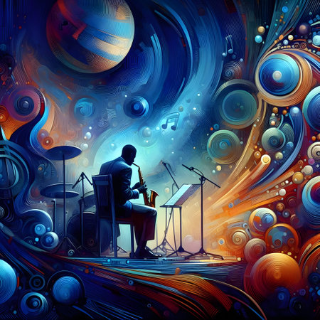Digital Paining Blue Note Jazzの素材