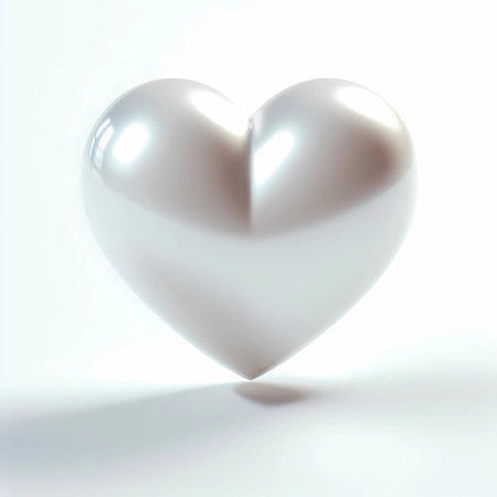 3d heart isolated on a white background. 3d render.の素材