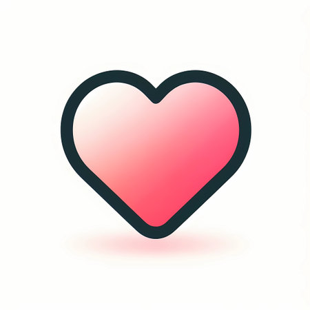 Heart icon, vector illustration. Flat design style. Love symbol.の素材