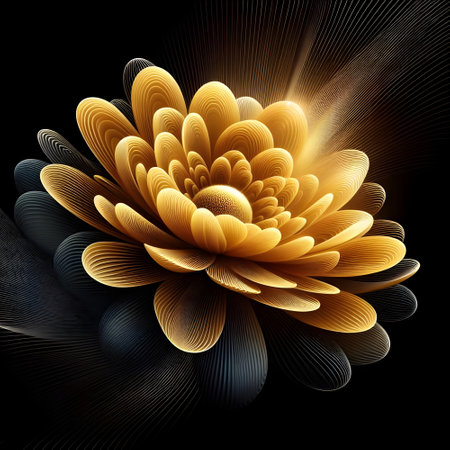 Chrysanthemum ripple gold and bright illustration.の素材