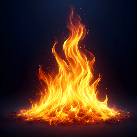The middle of a fuego, brighter than ever before.の素材
