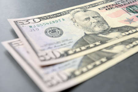 American dollar banknotes money. Financial concept.の写真素材