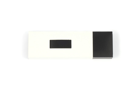 black and white box on white background