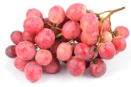 close up grape fruit on white background