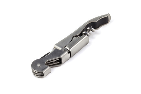 close up wine opener on white backgroundの写真素材