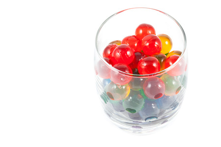 close up jelly ball on white backgroundの写真素材
