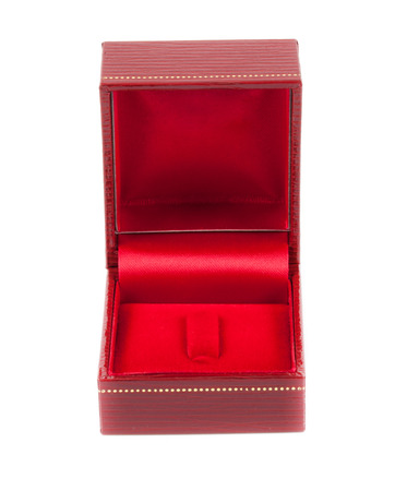 close up red box on white backgroundの写真素材