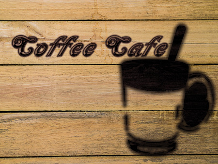 coffee shop labels with calligraphyの写真素材