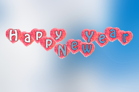 2015 Happy New Year with blurred background. Defocused