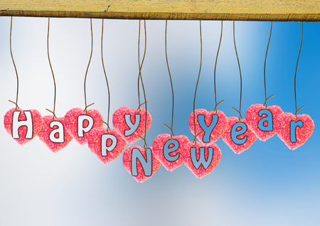 2015 Happy New Year with blurred background. Defocusedの写真素材
