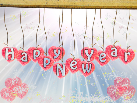 2015 Happy New Year with blurred background. Defocusedの写真素材