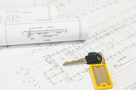 Architectural blueprints and rolled House Blueprints and Construction Plans of architectural project...