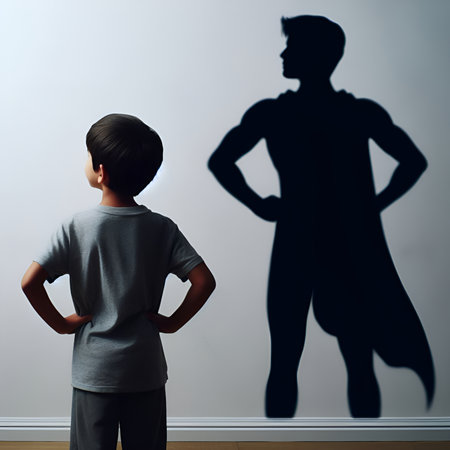 Silhouette of a man and a silhouette of a man.の素材