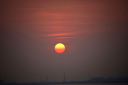 Sunset at Hadsangchan,Rayongの写真素材