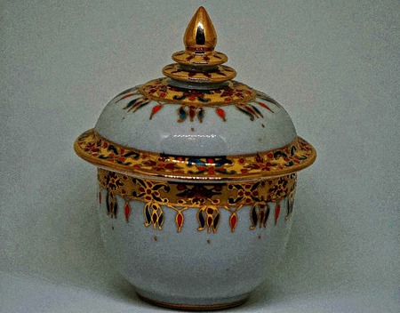 Benjarong (A traditional Thai five-colored famous porcelain in the Rattanakosin period)の写真素材