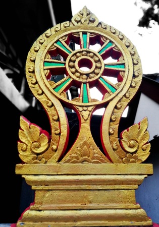 heart-shaped stones making the limits of Buddhist temple, a heart-shaped pendantの写真素材