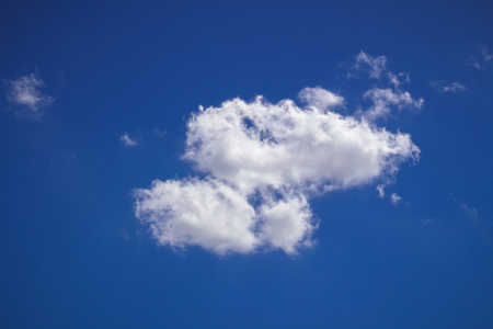 White cloud in the blue skyの写真素材