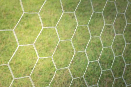 abstract soccer goal net pattern, select focus